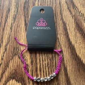 Paparazzi purple bracelet with silver beads